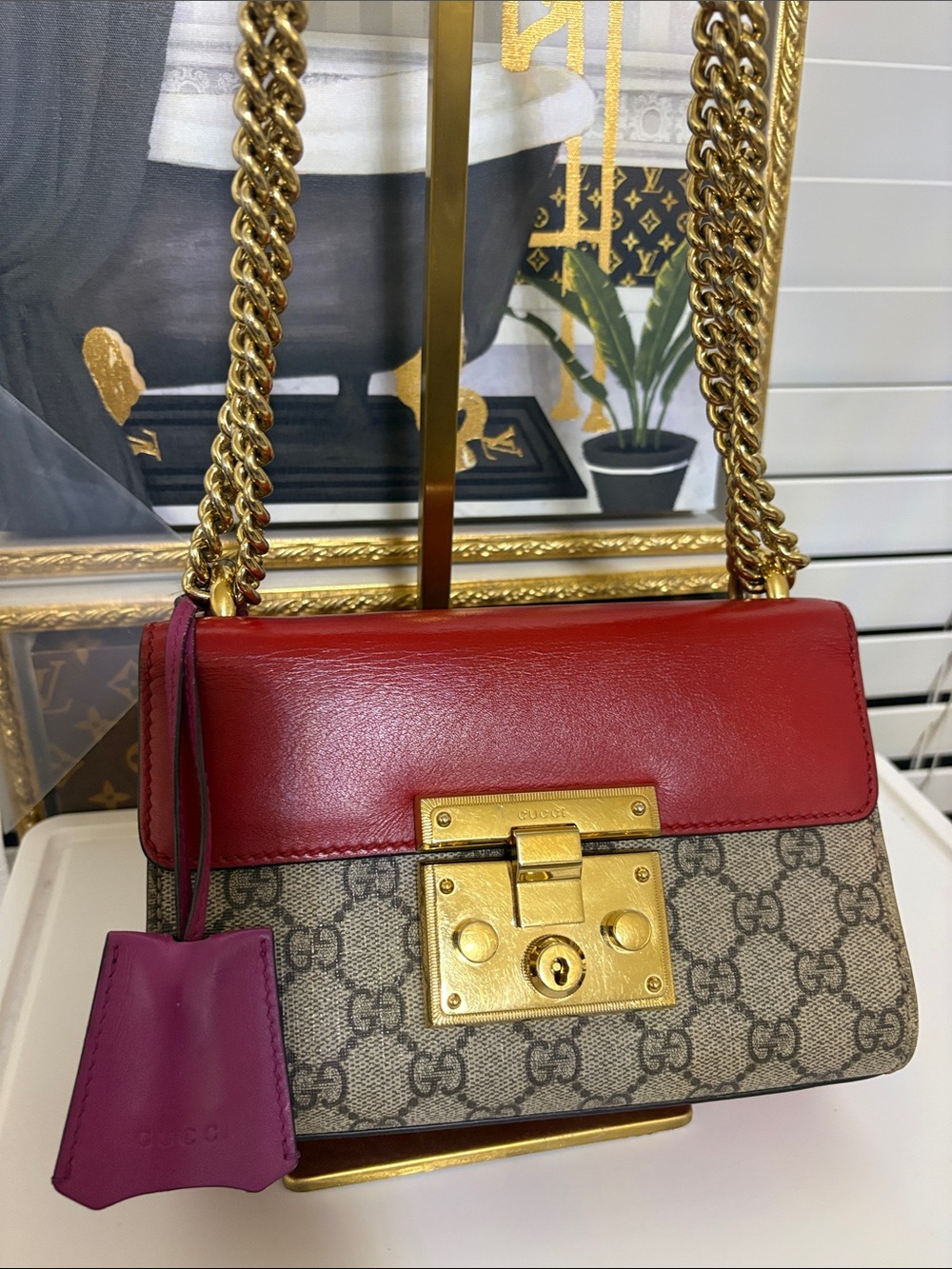 Gucci 🌹Padlock Small GG Supreme Shoulder Bag -Excellent condition - Picture 13 of 14